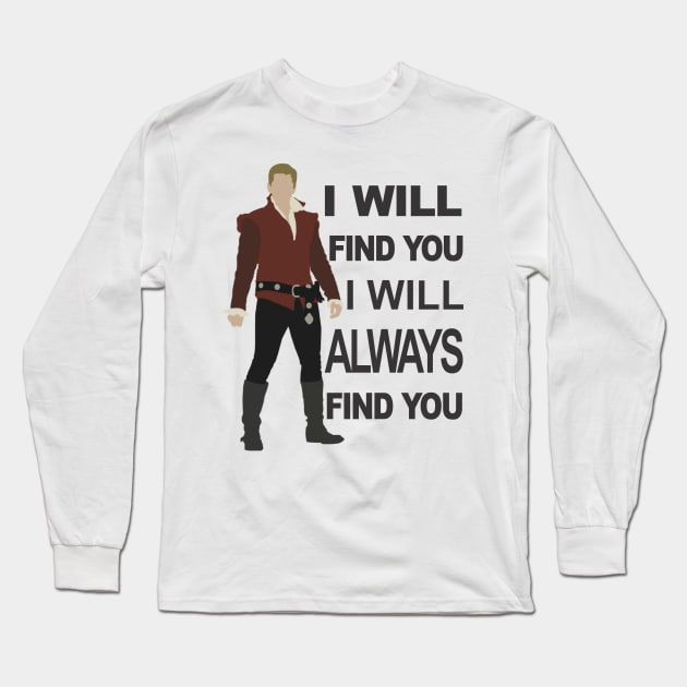 Charming - Find You - Black Text Long Sleeve T-Shirt by eevylynn